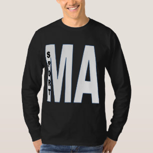 Camiseta T-shirt básico preto MASSACHUSETTS DESPORTO