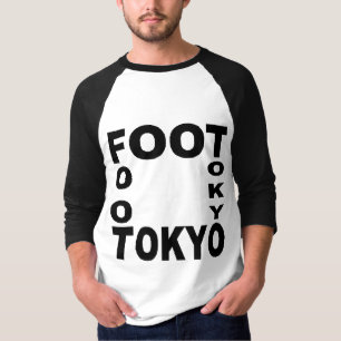 Camiseta T-shirt básico raglan branco/preto FUTEBOL TÓQUIO