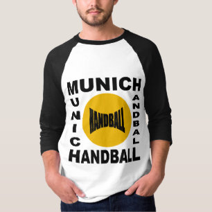 Camiseta T-shirt básico raglan branco/preto MUNIQUE ANDEBOL
