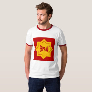 CAMISETA T-SHIRT BÁSICO RAS-DE-COU HOMENS DESENHO ESPANA