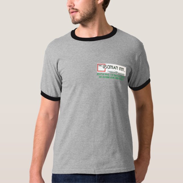Camiseta T-shirt básico w/logo da campainha dos homens (Frente)
