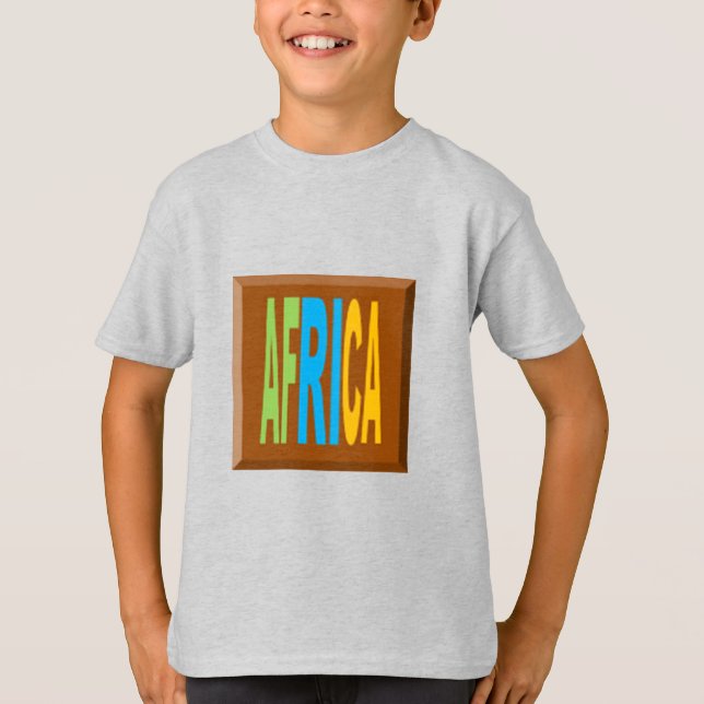 Camiseta T-shirt basique cendre pour enfant CHOCOLAT AFRICA (Frente)