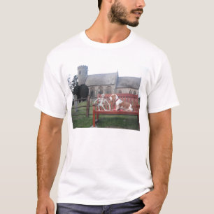 Camiseta T-Shirt Basset Hound Visitando Mr Bones
