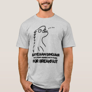 Camiseta T-shirt Bayesian do dinossauro para estatísticos
