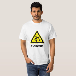 Camiseta T-shirt bêbedo engraçado da mordaça para homens