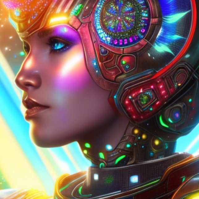 Camiseta T-Shirt Bela Cor Futurística do Espaço (Criador carregado)