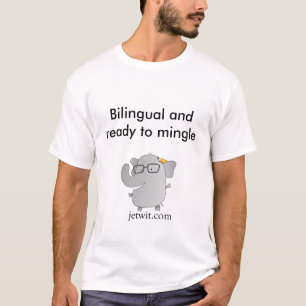 Camiseta t-shirt bilíngüe e pronto para misturar