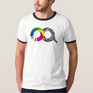 Camiseta T-shirt bipolar da campainha do ícone do arco-ír