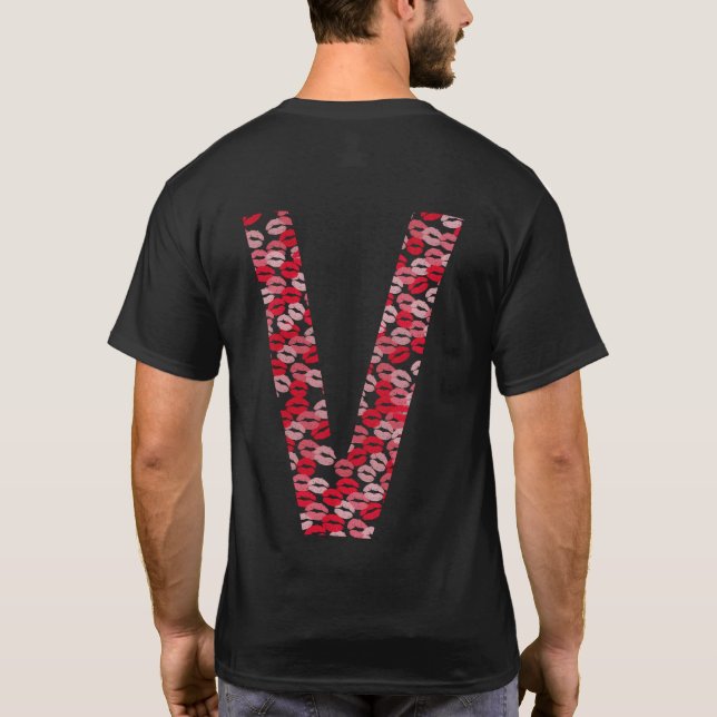 Camiseta t-shirt Bisous Lettre V (Verso)