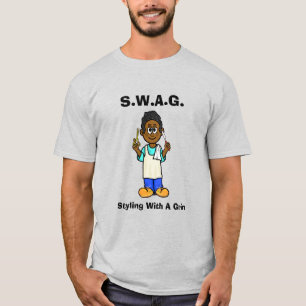 Camiseta T-Shirt Black Barber SWAG
