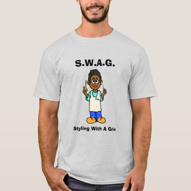 Camiseta T-Shirt Black Barber SWAG (Frente)