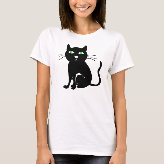 Camiseta T-shirt Black Cat (Frente)