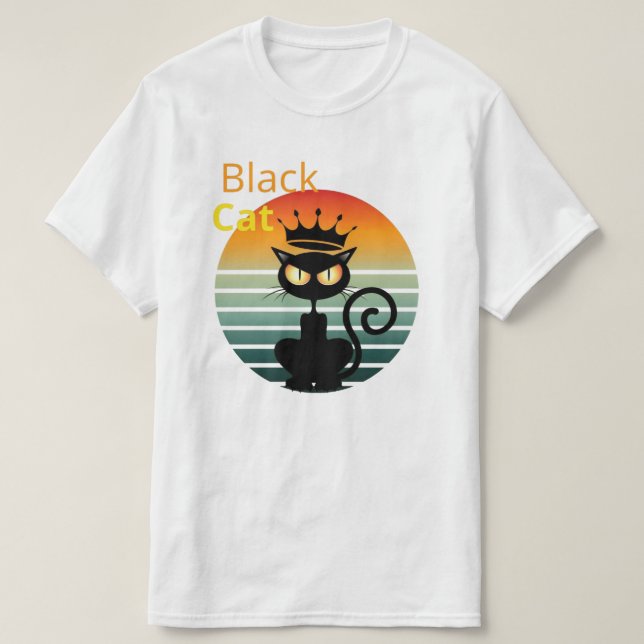 Camiseta T-Shirt Black cat 2024 (Frente do Design)