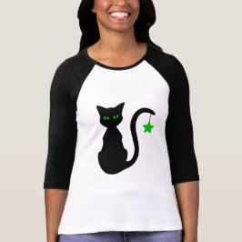 Camiseta T-Shirt Black Cat Raglan