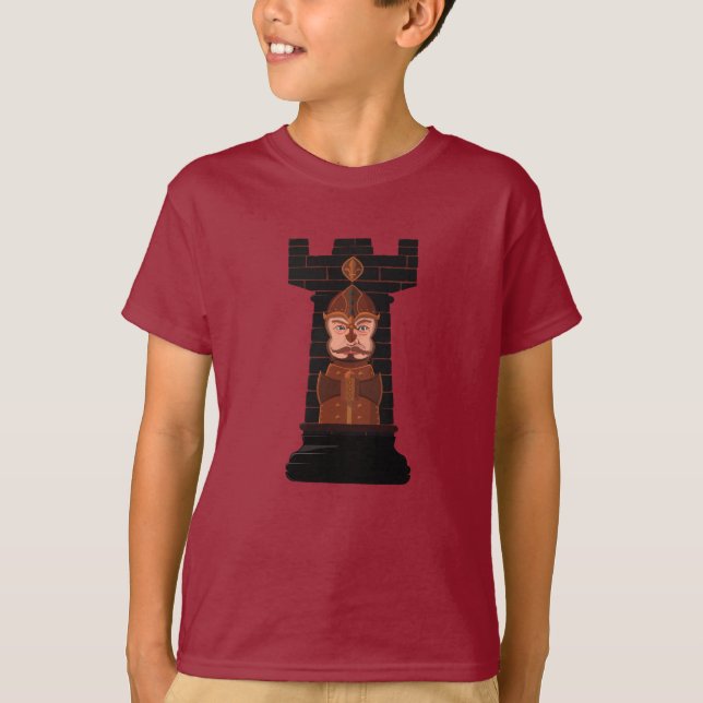 Camiseta T-Shirt Black Chess Rook (Frente)