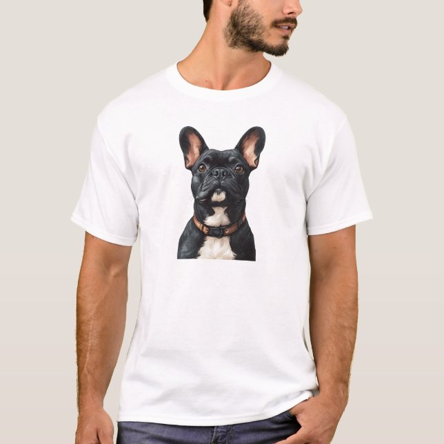 Camiseta T-Shirt Black French Bulldog (Frente)