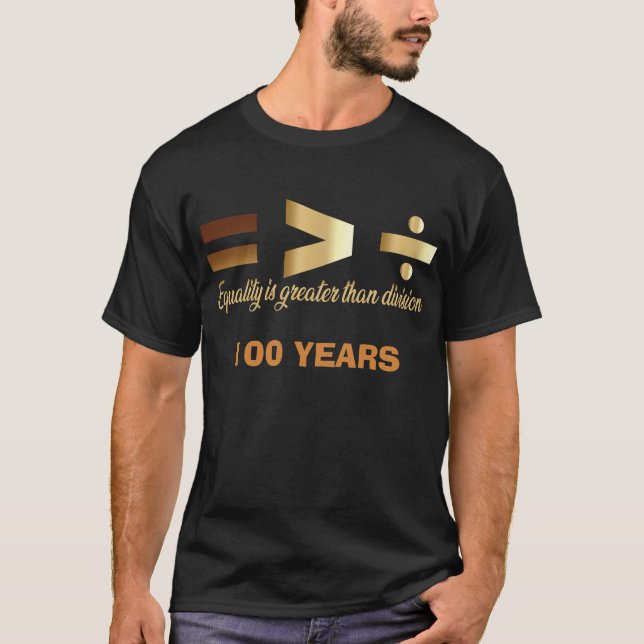 Camiseta T-Shirt-Black History Month 100 Years (Frente)