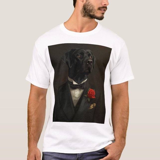 Camiseta T-Shirt Black Labrador Retriever Goddad (Frente)