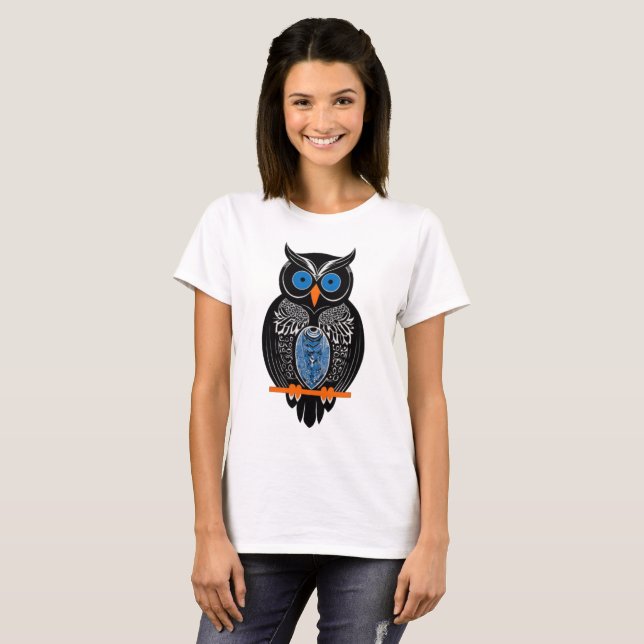 Camiseta T-Shirt Black Owl (Frente Completa)