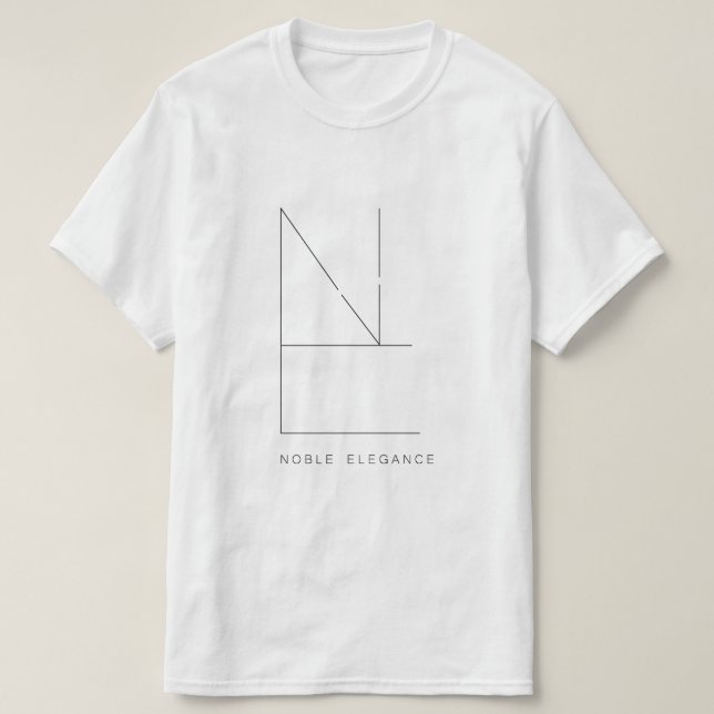 Camiseta T-shirt Blanc Pour Hommes  (Noble Elégance) (Frente do Design)