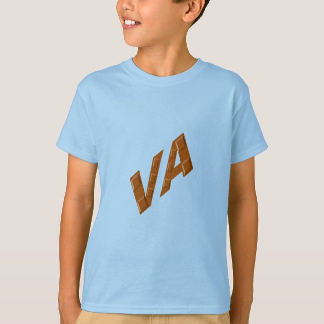 Camiseta T-shirt bleu  clair CHOCOLAT  VIRGINIA (Frente)