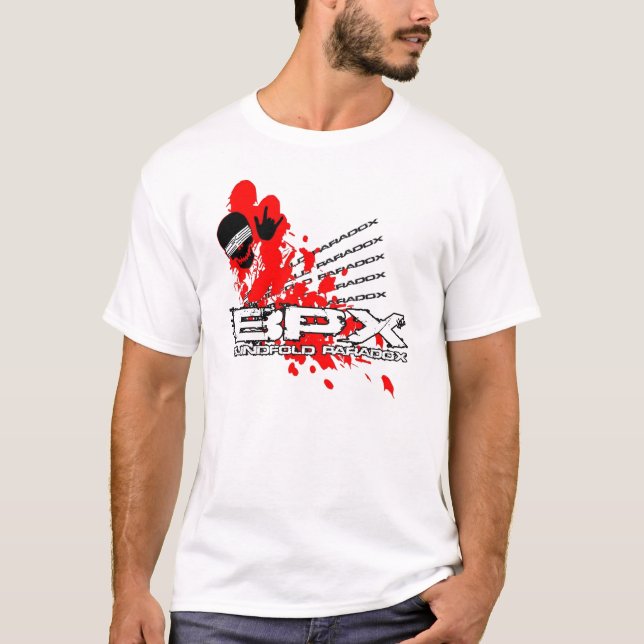 Camiseta t-shirt blindfold do paradoxo (Frente)