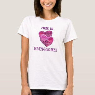 Camiseta T-shirt blingsome de dois herats sequined