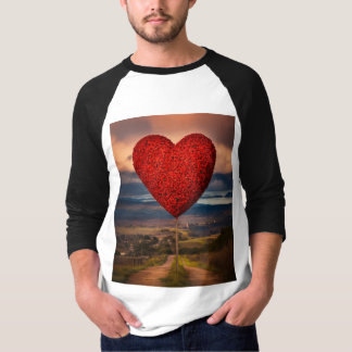 Camiseta T-Shirt Blooming Heart Flower