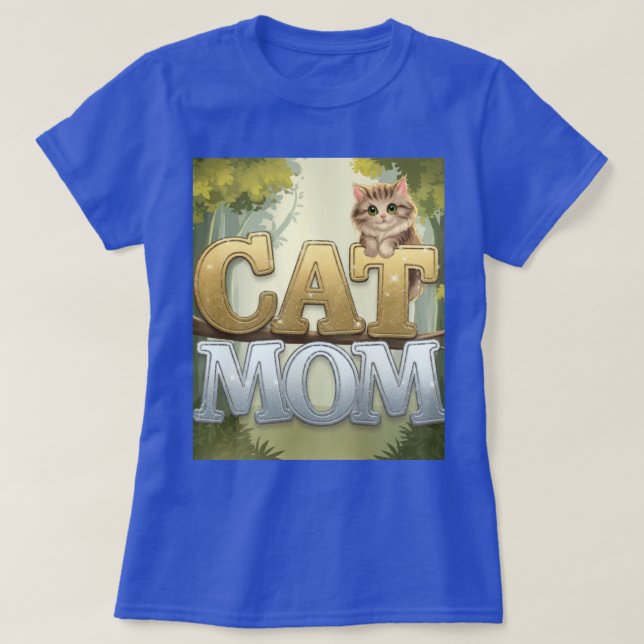 Camiseta T-Shirt Blue Cat (Frente do Design)