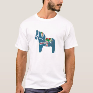 Camiseta T-Shirt Blue Dala Horse