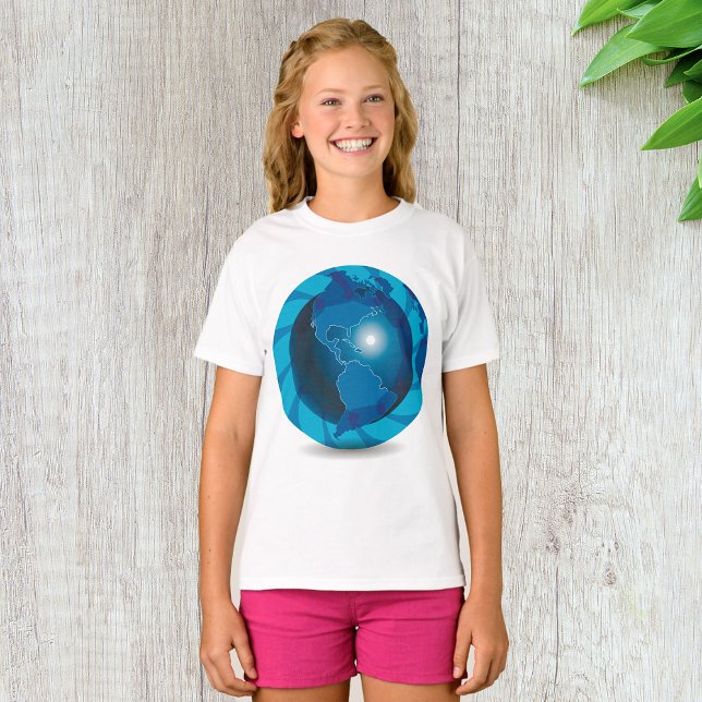 Camiseta T-Shirt Blue Globe Girls (Criador carregado)