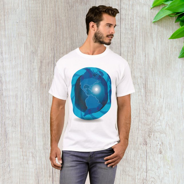 Camiseta T-Shirt Blue Globe Mens (Criador carregado)