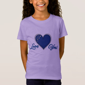 Camiseta T-Shirt Blue Heart Girls'