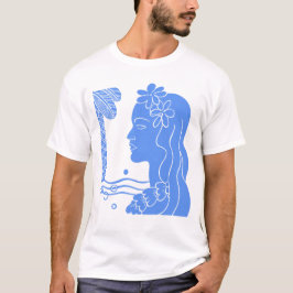 Camiseta T-Shirt Blue Hula Girl