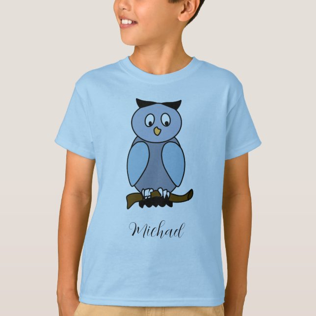 Camiseta T-Shirt Blue Owl Personalizável (Frente)