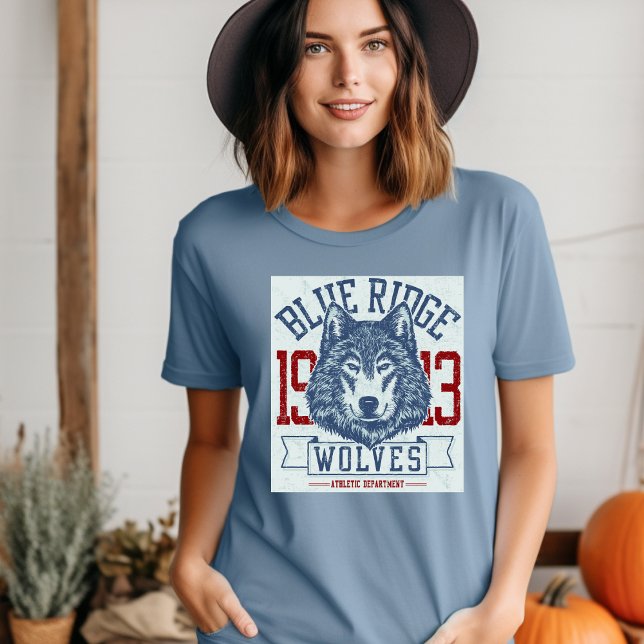 Camiseta T-Shirt Blue Ridge Wolves (Criador carregado)