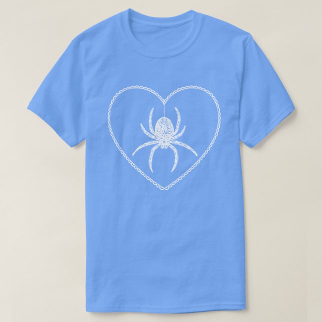 Camiseta T-Shirt Blue Spider Heart (Frente do Design)