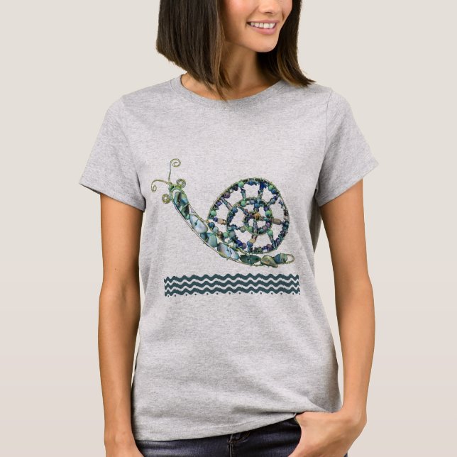Camiseta T-shirt - Blue Stone Snail (Frente)