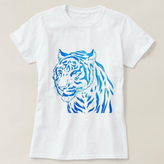 Camiseta T-Shirt Blue Tiger (Frente do Design)