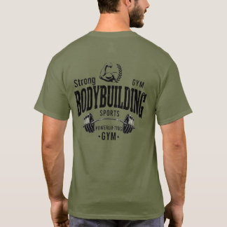 Camiseta T-shirt body building kaki