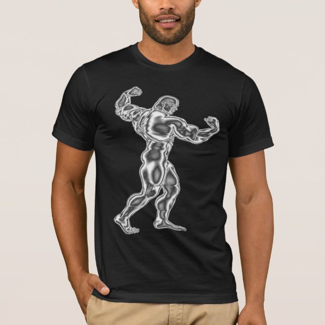 Camiseta T-shirt Bodybuilding da pose dos homens (Frente)