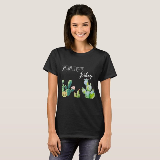 Camiseta T-Shirt Bohemian Cactus Succ Personalizado (Frente Completa)