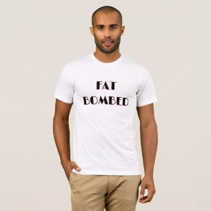 Camiseta T-Shirt bombardeado gordo para homens