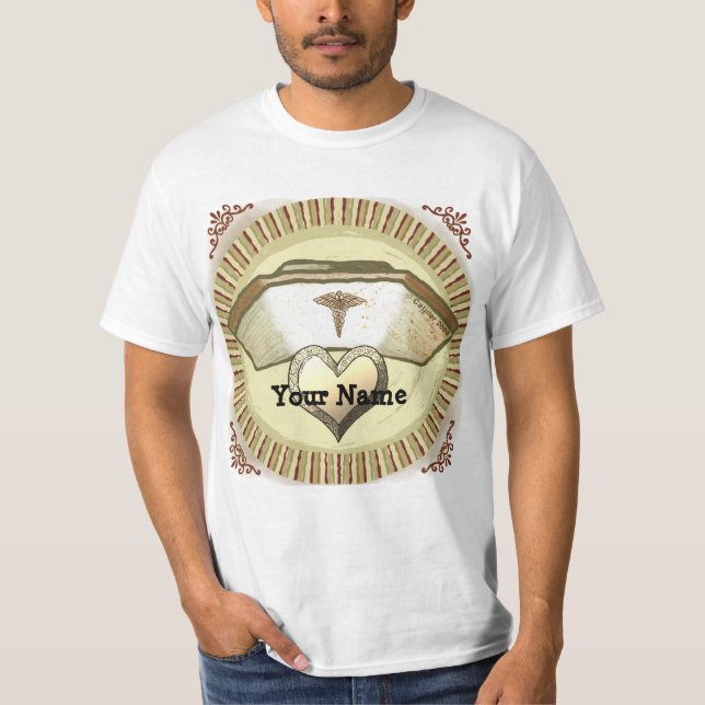 Camiseta T-Shirt Boné de Enfermeiro retropersonalizado (Frente)
