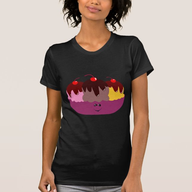 Camiseta T-Shirt Bonita de Sorvete (Frente)