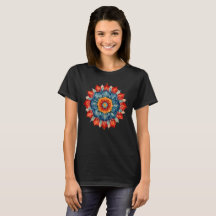 T-shirt bonita Mandala Design colorida