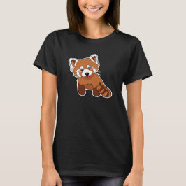 Camiseta T-shirt bonito da panda vermelha