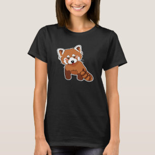 Camiseta T-shirt bonito da panda vermelha