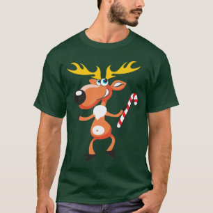 Camiseta T-shirt bonito da rena do Natal
