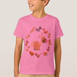 Camiseta T-shirt bonito das crianças da mandala dos pônei